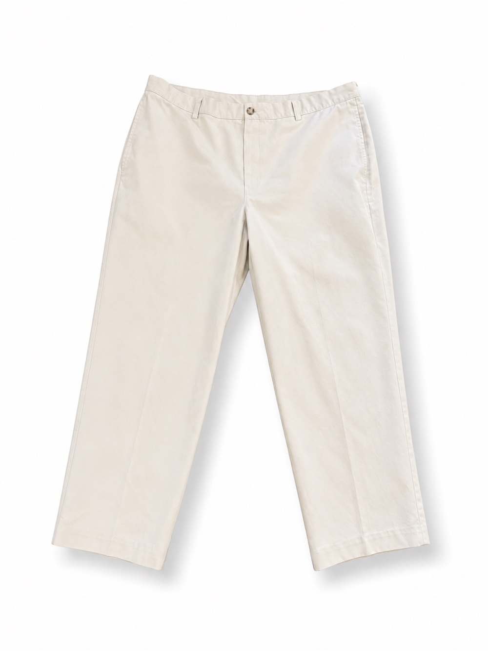 L.L.Bean Natural Fit White khaki Cotton Chino flat front Men’s 40x29
